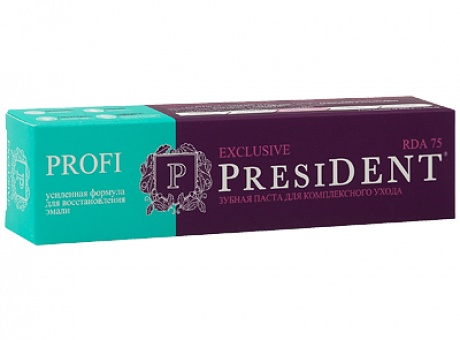 зубная паста PRESIDENT PROFI Exclusive (75 RDA) 100 мл *r