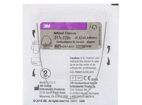 Дуга нитиноловая Unitek Classic .016x.016 НЧ  ФIII 3М